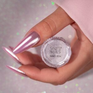 Saute Nails pyłek do paznokci Siren’s Kiss efekt lustra srebrny do stylizacji — zdjęcie 1