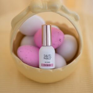 SAUTE NAILS Lakier hybrydowy S342 Pink Bunny 8ml pastel eggshell HEMA FREE — zdjęcie 2