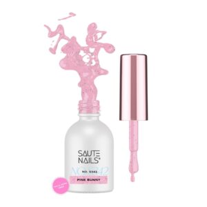 SAUTE NAILS Lakier hybrydowy S342 Pink Bunny 8ml pastel eggshell HEMA FREE