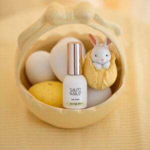 SAUTE NAILS Lakier hybrydowy S343 Easter Egg 8ml żółty eggshell HEMA FREE — zdjęcie 2