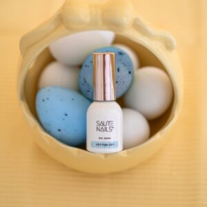 SAUTE NAILS Lakier hybrydowy S344 Cotton Sky 8ml błękit eggshell HEMA FREE — zdjęcie 3