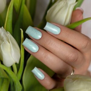SAUTE NAILS Lakier hybrydowy S345 Fluffy Grass 8ml mięta eggshell HEMA FREE — zdjęcie 1