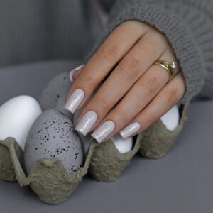 SAUTE NAILS Lakier hybrydowy S346 Eggshell 8ml szary eggshell HEMA FREE — zdjęcie 1