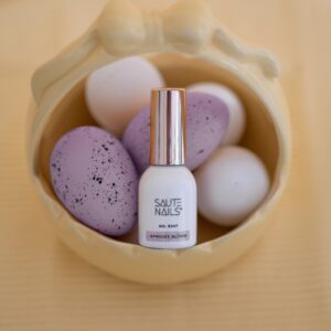 SAUTE NAILS Lakier hybrydowy S347 Apricot Bloom 8ml fiolet eggshell — zdjęcie 3