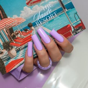 Saute Nails Lakier Hybrydowy S307 Chilly Lilly – pudrowa lawenda 8ml — zdjęcie 2