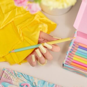 Saute Nails Lakier hybrydowy S298 Sunny Glow – pastelowa słoneczna żółć 8ml — zdjęcie 2