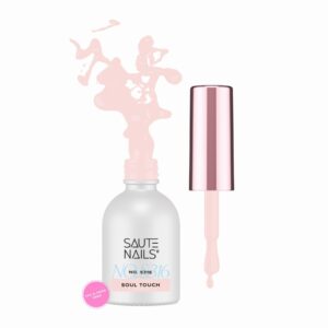 Saute Nails Lakier hybrydowy S316 Soul Touch – transparentny beż z drobiną 8ml