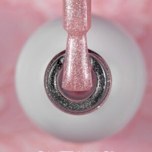 Saute Nails Lakier hybrydowy S316 Soul Touch – transparentny beż z drobiną 8ml — zdjęcie 1
