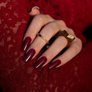 Saute Nails Lakier hybrydowy S327 Deep Cherry – głęboka wiśnia 8ml — zdjęcie 1