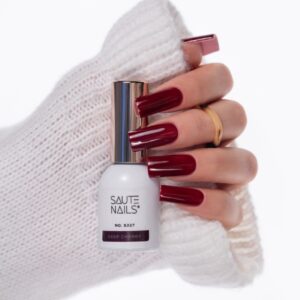 Saute Nails Lakier hybrydowy S327 Deep Cherry – głęboka wiśnia 8ml — zdjęcie 3
