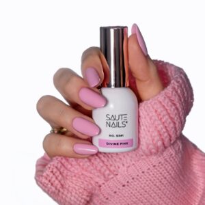 Saute Nails Lakier hybrydowy S341 Divine Pink róż 8 ml — zdjęcie 1