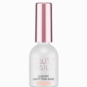 Saute Nails Luxury Light Pink Base 8 ml – jasnoróżowa baza hybrydowa z mlecznym wykończeniem