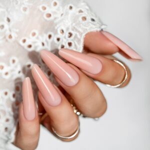 Saute Nails Smooth Top No Wipe 8ml – mleczno-beżowy top hybrydowy — zdjęcie 3