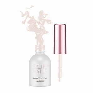 Saute Nails Smooth Top No Wipe 8ml – mleczno-beżowy top hybrydowy