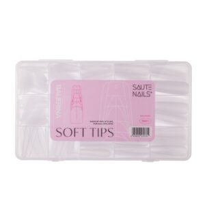 Saute Nails Tipsy do paznokci Soft Tips Balerina transparentne 360 szt. 15 rozmiarów