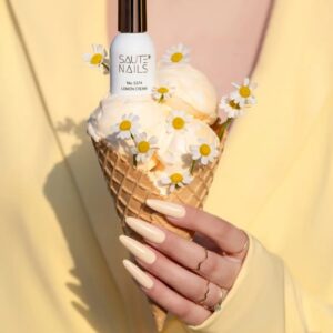 Saute Nails S274 Lemon Cream żółty lakier hybrydowy — zdjęcie 1