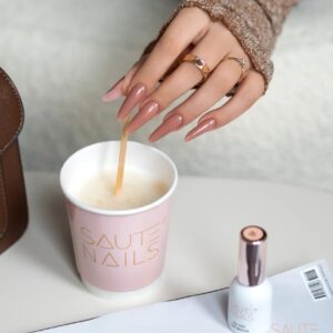 Saute Nails S301 Oat Mocha beżowy lakier hybrydowy — zdjęcie 1