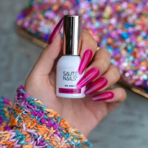 Saute Nails S320 Glass Pink półtransparentny lakier — zdjęcie 3