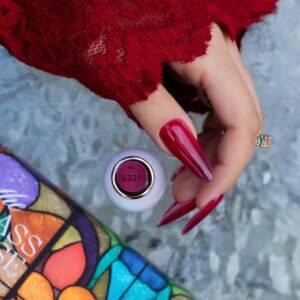 Saute Nails S321 Glass Maroon półtransparentny lakier — zdjęcie 2