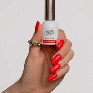 Saute Nails Red Light Baby Lakier Hybrydowy Fluorescencyjny 8ml — zdjęcie 3