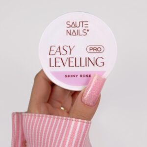 Saute Nails Żel budujący Easy Levelling PRO Shiny Rose 50g – opalizujący róż
