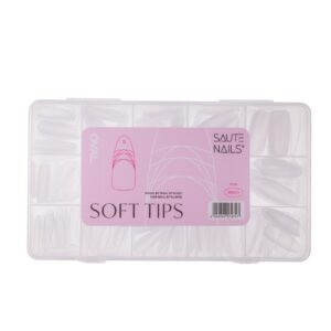 Soft Tips Oval 360 szt – tipsy do paznokci owalne transparentne