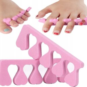 Separatory do pedicure 10 par (20 sztuk) – różowe piankowe do manicure — zdjęcie 1