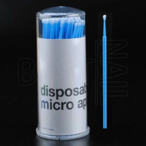 SUNONE Aplikatory Bezwłókienkowe Microbrush do rzęs – niebieskie, 100 szt. — zdjęcie 1