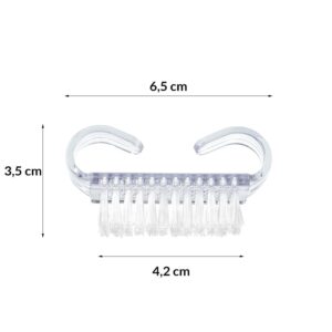 Szczoteczka do manicure i pyłu - mała przezroczysta clear — zdjęcie 3