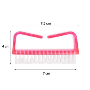 Szczoteczka do manicure i pyłu średnia różowa — zdjęcie 2