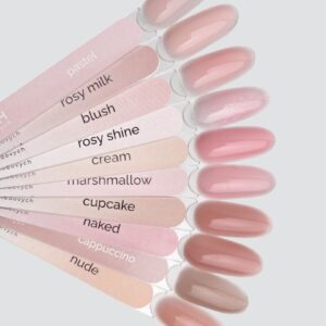 TOUCH Cover Base Rosy Milk Biało-Nudowa Półprzezroczysta Baza Hybrydowa do Paznokci 13 ml — zdjęcie 3