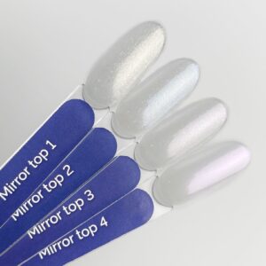TOUCH Mirror Top 04 Biało-Różowy Top Hybrydowy z Efektem Perły 13 ml — zdjęcie 3