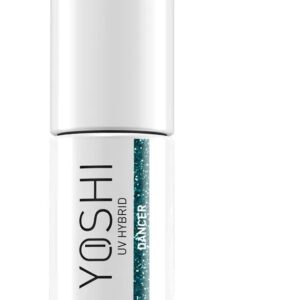 YOSHI Dancer 417 – lakier hybrydowy 6 ml, szmaragd z brokatem TPO-FREE — zdjęcie 4