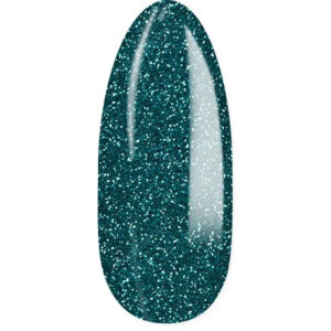YOSHI Dancer 417 – lakier hybrydowy 6 ml, szmaragd z brokatem TPO-FREE — zdjęcie 5