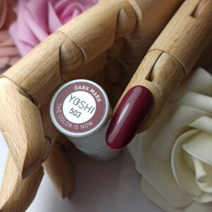 YOSHI Dark Mark 503 – lakier hybrydowy do paznokci 6ml, burgundowy fiolet, kryjący TPO-FREE — zdjęcie 4