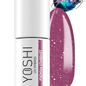 YOSHI Fuchsia Stardust 524 – lakier do paznokci hybrydowy Touch the Galaxy 6 ml TPO-FREE