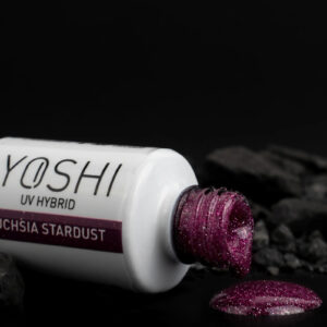 YOSHI Fuchsia Stardust 524 – lakier do paznokci hybrydowy Touch the Galaxy 6 ml TPO-FREE — zdjęcie 2