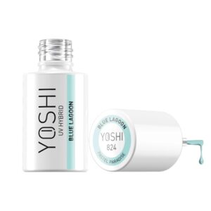 YOSHI Blue Lagoon 824 – lakier hybrydowy 6 ml, pastelowy turkus TPO-FREE — zdjęcie 2