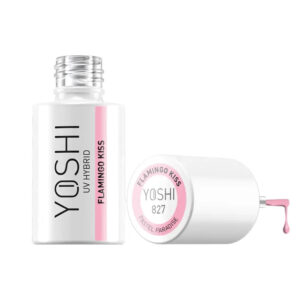 YOSHI Flamingo Kiss 827 – lakier hybrydowy 6 ml, pastelowy róż TPO-FREE — zdjęcie 2