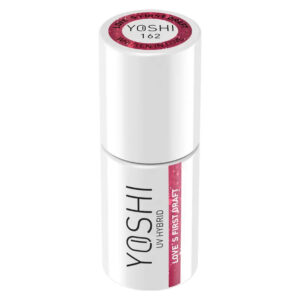 Yoshi Between The Lines 162 – lakier hybrydowy fiolet z drobiną 6ml TPO-FREE — zdjęcie 1