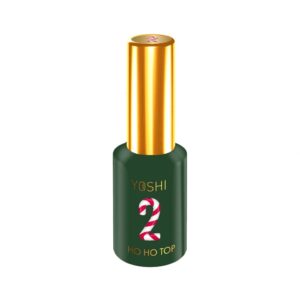 YOSHI HoHoTop No2 10 ml – zimowy top UV/LED z brokatem i gwiazdkami — zdjęcie 3