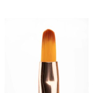 YOSHI GEL BRUSH #4 – pędzelek żelowy 4 mm z włosiem NYLON, różowy, ze skuwką — zdjęcie 1