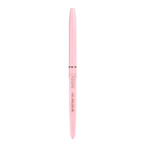 YOSHI GEL BRUSH #6 – pędzelek do żelu 6 mm z nylonu, różowy z skuwką