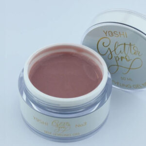 YOSHI Glitter PRO No3 – Żel budujący 50 ml – Beż ze złotym blaskiem TPO-FREE — zdjęcie 1
