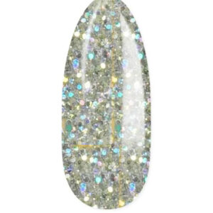 YOSHI Hybrid Flare Jean 511 – lakier hybrydowy glitter 6 ml, srebrny brokat do kolekcji Blue Jeans TPO-FREE — zdjęcie 4