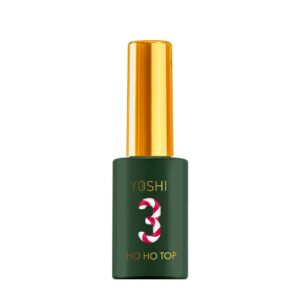 YOSHI HoHoTop No3 10 ml – świąteczny top UV/LED z czerwono-zielonym confetti