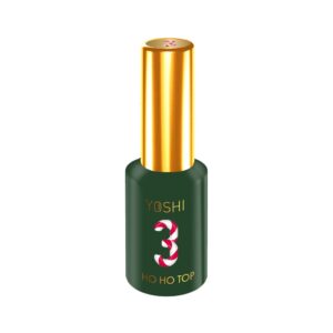 YOSHI HoHoTop No3 10 ml – świąteczny top UV/LED z czerwono-zielonym confetti — zdjęcie 8