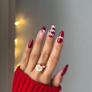 Yoshi Lakier Hybrydowy 252 Santa Claws 6 ml – czerwony z drobiną — zdjęcie 6