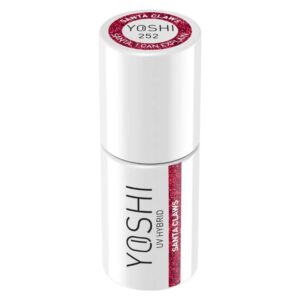 Yoshi Lakier Hybrydowy 252 Santa Claws 6 ml – czerwony z drobiną — zdjęcie 3