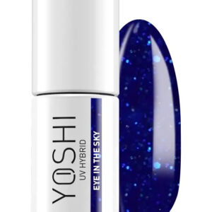 YOSHI Lakier Hybrydowy 508 Eye in the Sky – Niebieski z Drobinkami 6 ml TPO-FREE